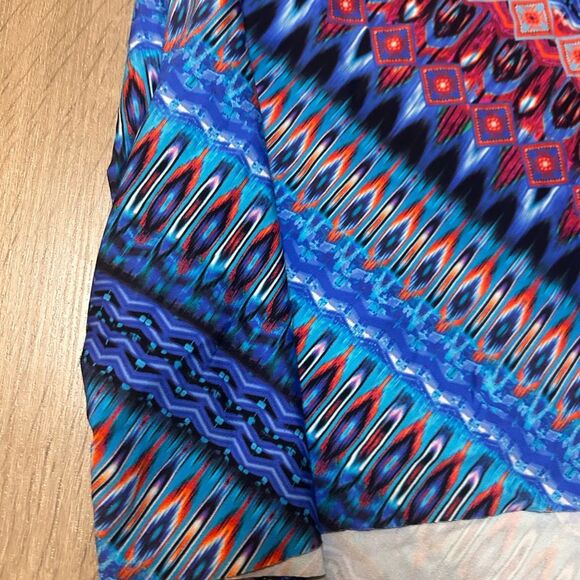 Miraclesuit Casablanca Multicolor Print Bandini Tankini Swim Top Size 8 - Picture 4 of 12